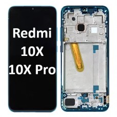 Xiaomi Redmi 10X 5G /10X Pro 5G (2020) LCD touch screen with frame (Original Service Pack) [Blue] X-535
